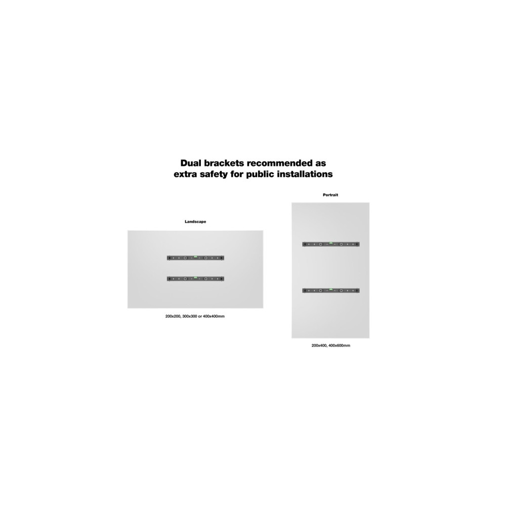 Produktbild för Multibrackets M Universal Wallmount Small monteringssats - för platt panel - svart