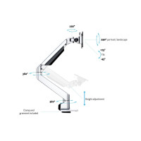 Produktbild för Multibrackets M VESA Gas Lift Arm Single monteringssats - för LCD-display - silver
