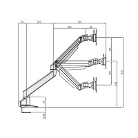 Produktbild för Multibrackets M VESA Gas Lift Arm Single monteringssats - för LCD-display - silver