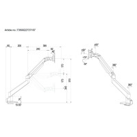 Produktbild för Multibrackets M VESA Gas Lift Arm Single monteringssats - för LCD-display - silver