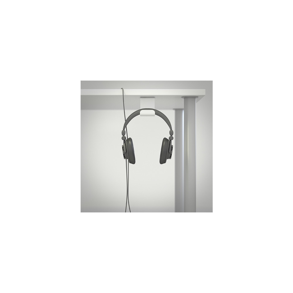 Produktbild för Multibrackets M Headset Holder monteringssats - för hörlurar/headset - vit