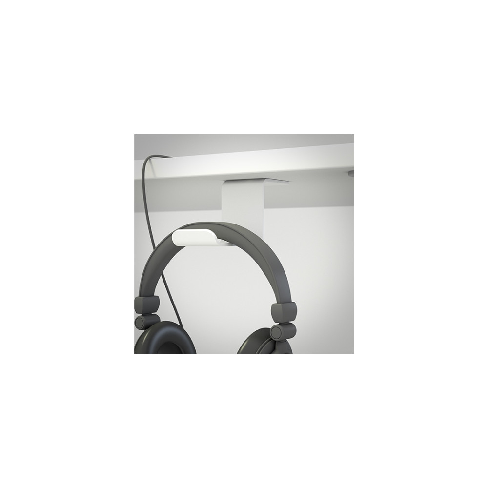 Produktbild för Multibrackets M Headset Holder monteringssats - för hörlurar/headset - vit
