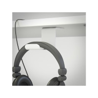 Produktbild för Multibrackets M Headset Holder monteringssats - för hörlurar/headset - vit
