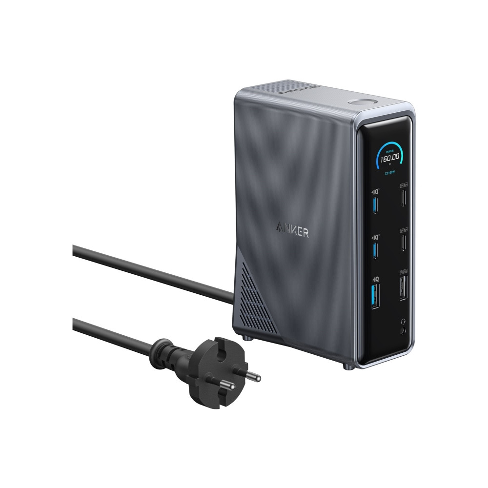 Produktbild för Anker 14-in-1 - dockningsstation - USB-C - 14 platser - 2 x HDMI - 1GbE