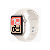 Produktbild för Apple Watch SE 3 (GPS) - stjärnljusaluminium - smart klocka med sportband - starlight - 64 GB
