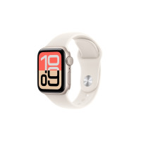 Produktbild för Apple Watch SE 3 (GPS) - stjärnljusaluminium - smart klocka med sportband - starlight - 64 GB