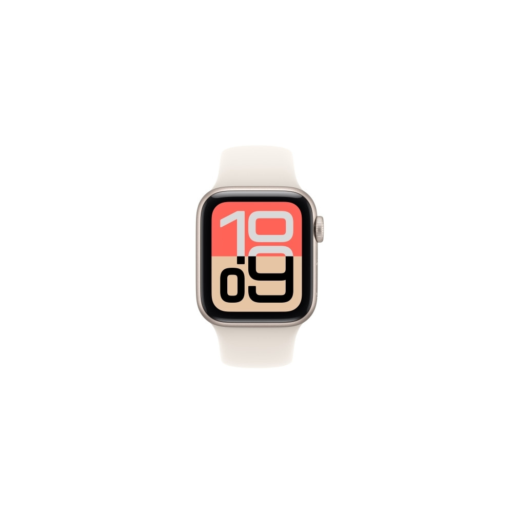 Produktbild för Apple Watch SE 3 (GPS) - stjärnljusaluminium - smart klocka med sportband - starlight - 64 GB