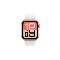 Produktbild för Apple Watch SE 3 (GPS) - stjärnljusaluminium - smart klocka med sportband - starlight - 64 GB