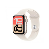 Produktbild för Apple Watch SE 3 (GPS) - stjärnljusaluminium - smart klocka med sportband - starlight - 64 GB