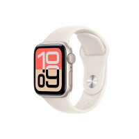 Produktbild för Apple Watch SE 3 (GPS) - stjärnljusaluminium - smart klocka med sportband - starlight - 64 GB
