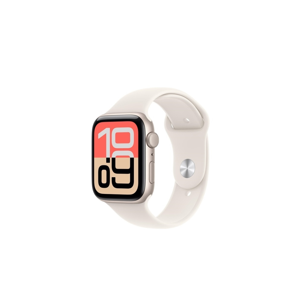 Produktbild för Apple Watch SE 3 (GPS) - stjärnljusaluminium - smart klocka med sportband - starlight - 64 GB