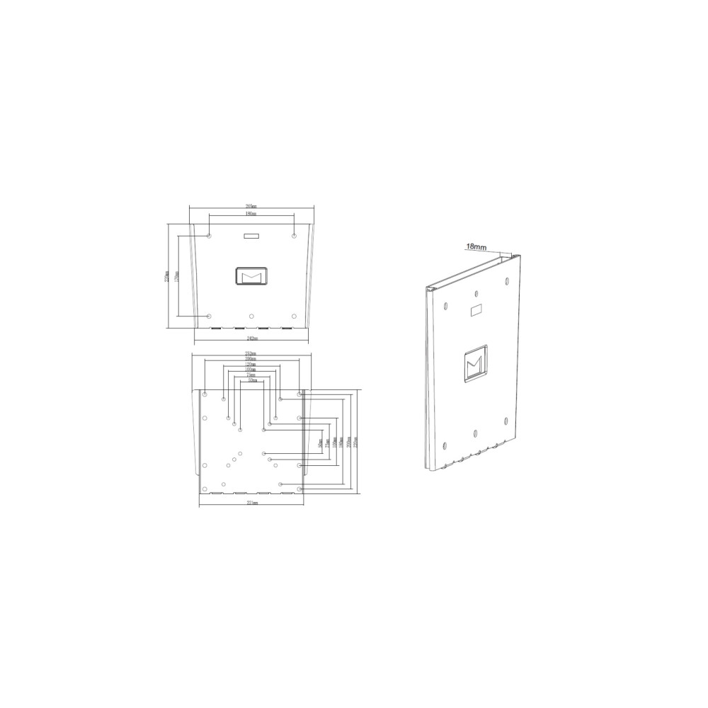 Produktbild för Multibrackets M VESA Wallmount III monteringssats - för LCD-display - svart