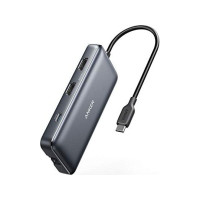 Produktbild för Anker PowerExpand 8-in-1 USB-C PD Media Hub - dockningsstation - USB-C - 2 x HDMI - 1GbE