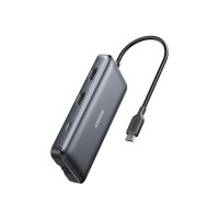 Produktbild för Anker PowerExpand 8-in-1 USB-C PD Media Hub - dockningsstation - USB-C - 2 x HDMI - 1GbE