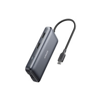 Produktbild för Anker PowerExpand 8-in-1 USB-C PD Media Hub - dockningsstation - USB-C - 2 x HDMI - 1GbE