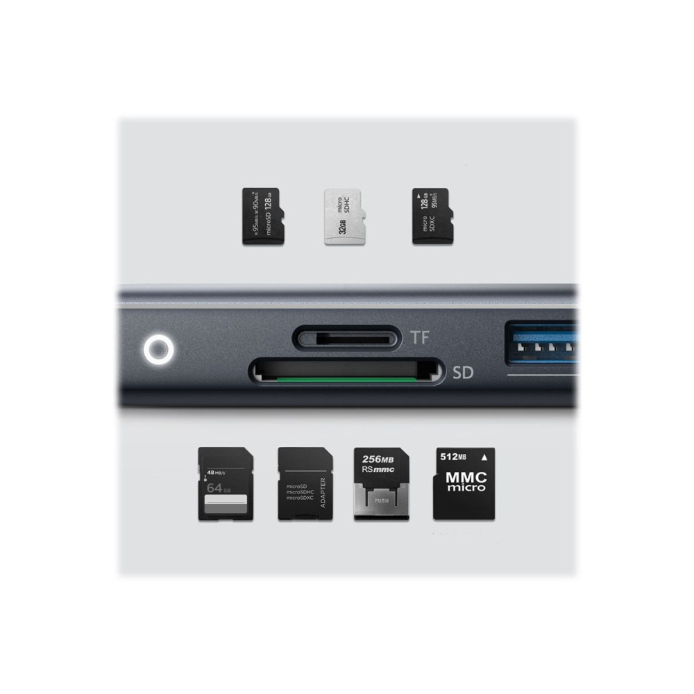 Produktbild för Anker PowerExpand 8-in-1 USB-C PD Media Hub - dockningsstation - USB-C - 2 x HDMI - 1GbE