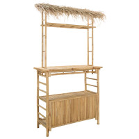 Produktbild för Utomhus Barbord Naturfärg 110 x 50 x 209 cm Bambus