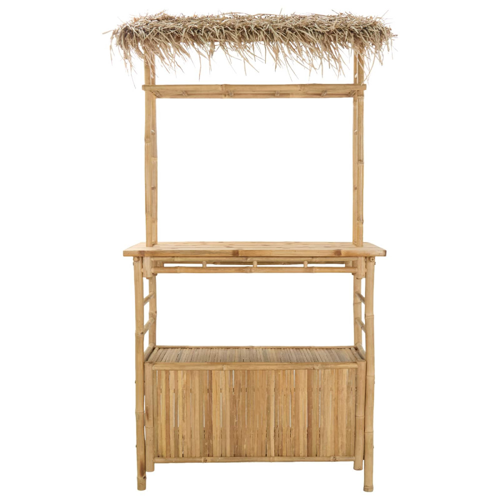 Produktbild för Utomhus Barbord Naturfärg 110 x 50 x 209 cm Bambus