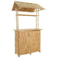 Produktbild för Utomhus Barbord Naturfärg 115 x 95 x 214 cm Bambus