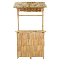 Produktbild för Utomhus Barbord Naturfärg 115 x 95 x 214 cm Bambus