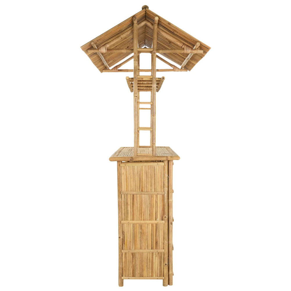 Produktbild för Utomhus Barbord Naturfärg 115 x 95 x 214 cm Bambus
