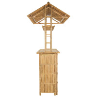 Produktbild för Utomhus Barbord Naturfärg 115 x 95 x 214 cm Bambus