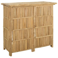 Produktbild för Utomhus Barbord Naturfärg 115 x 55 x 105 cm Bambus