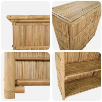 Produktbild för Utomhus Barbord Naturfärg 115 x 55 x 105 cm Bambus