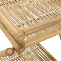 Produktbild för Tevagn med hjul Naturfärg 79 x 67,5 x 84 cm Bambus