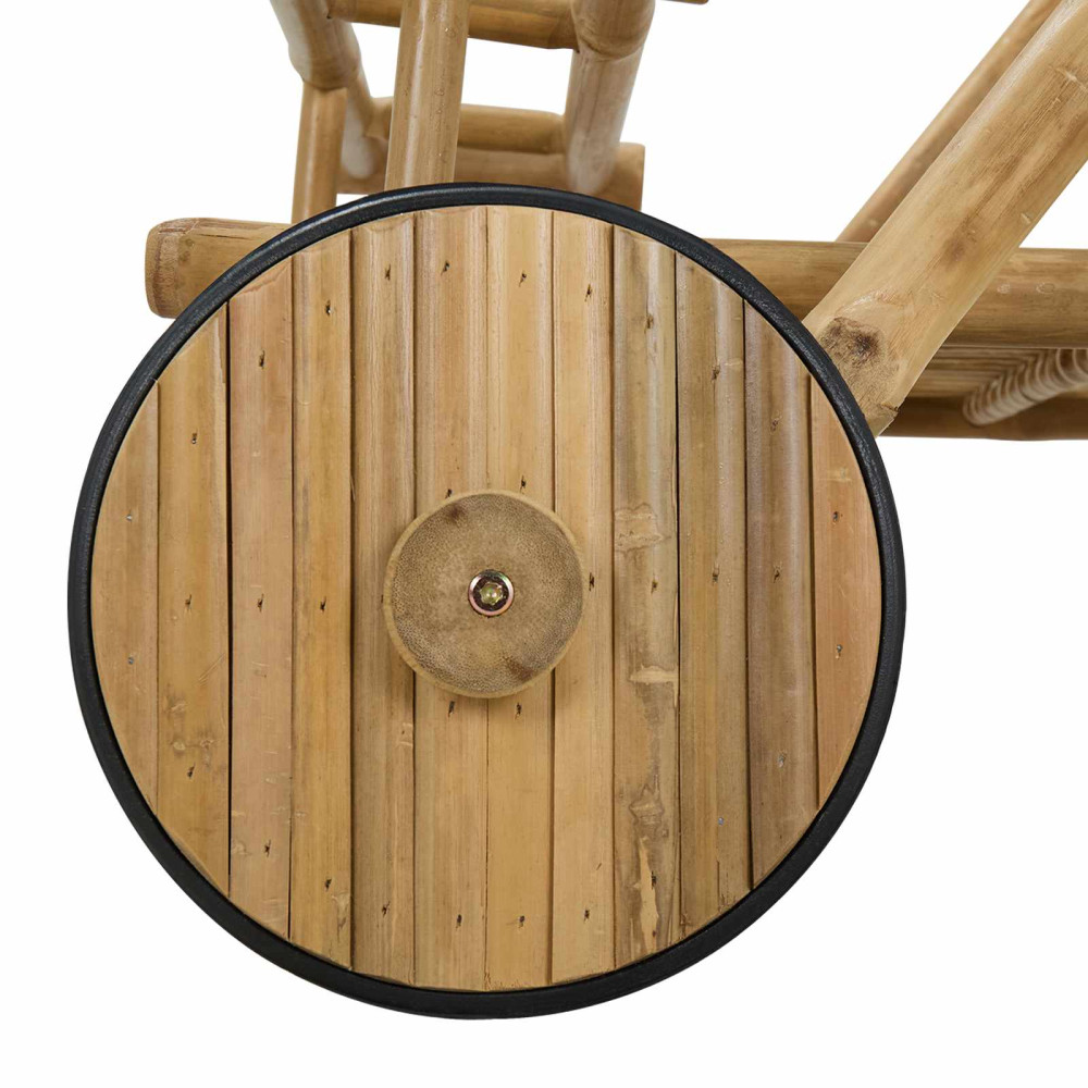Produktbild för Tevagn med hjul Naturfärg 79 x 67,5 x 84 cm Bambus