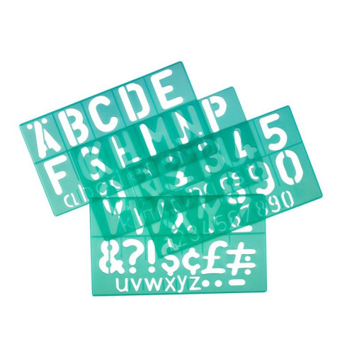 LINEX Linex 100411050, Letter, number & symbol stencil, Vuxna och...
