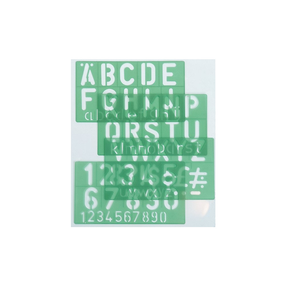 Produktbild för Linex 100411050, Letter, number & symbol stencil, Vuxna och...