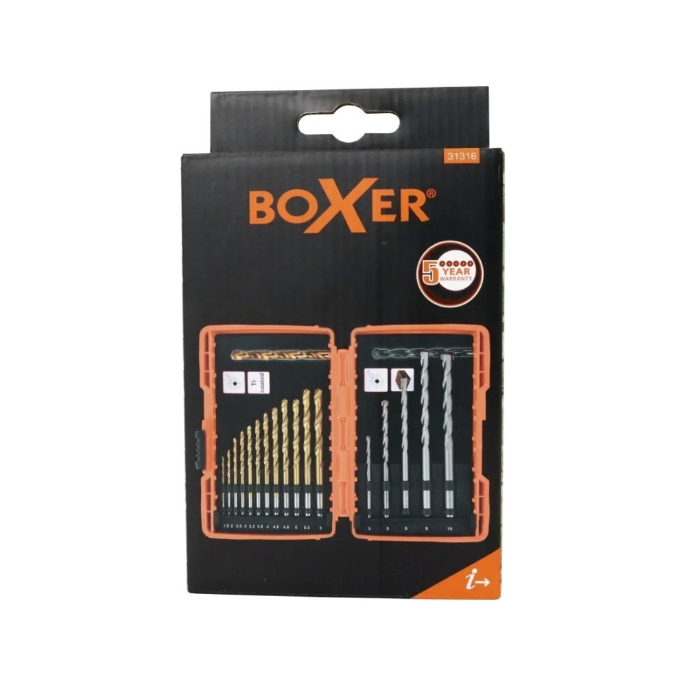 Produktbild för Wiertlo BOXER borr- & bitsats