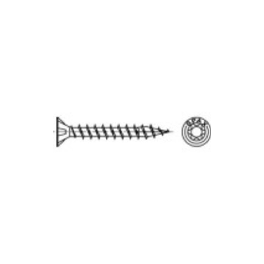 Produktbild för SPAX 1191010500603, Skruv, Metall, Zink, Trä, Platt huvud, T...