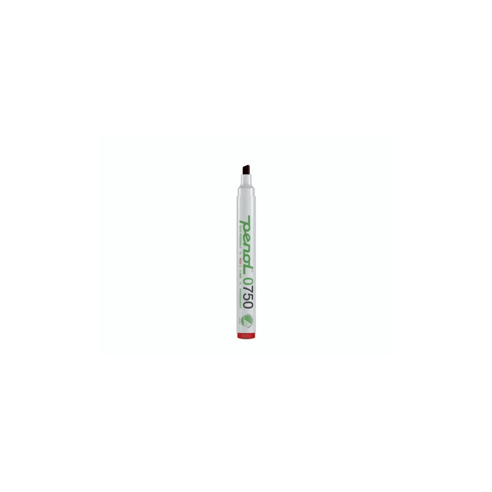 Produktbild för Permanent märkpenna Penol 0750, 2–5 mm, röd, förpackning med...
