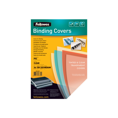 FELLOWES Fellowes - 100 stk - 240 g/m² - PVC-bindningsskydd