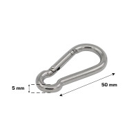 Produktbild för HOME It vägg-/brandsläckarhake Ø5 x 50 mm i rostfritt stål 2...