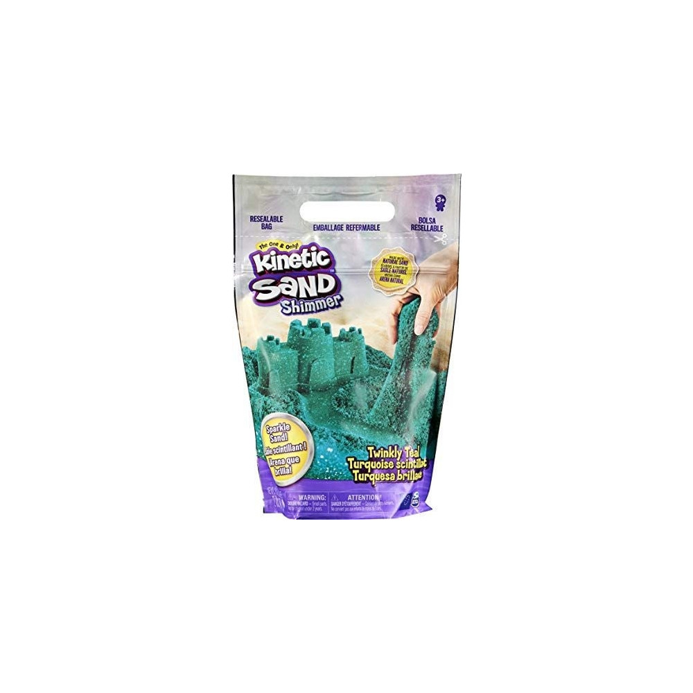 Produktbild för Kinetic Sand KNS RFL 2lb ShmrSd TwinklyTeal GML, Magisk sand...