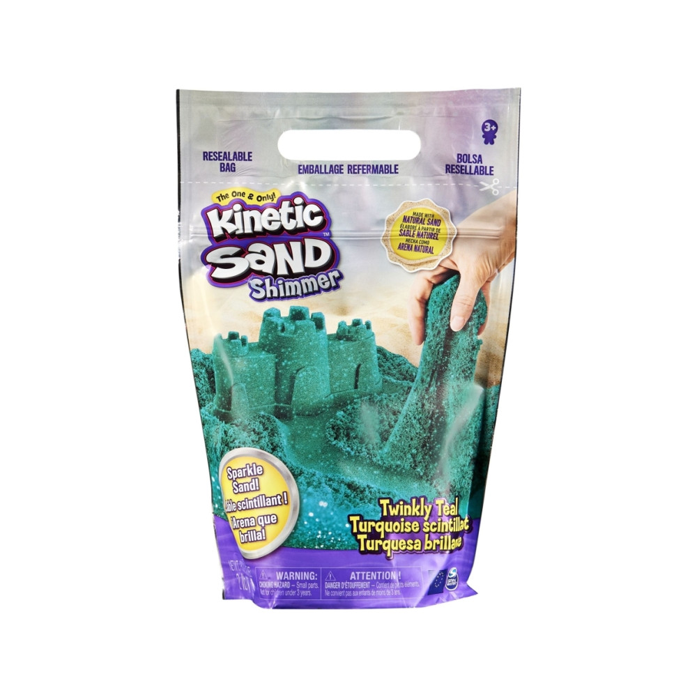 Produktbild för Kinetic Sand KNS RFL 2lb ShmrSd TwinklyTeal GML, Magisk sand...