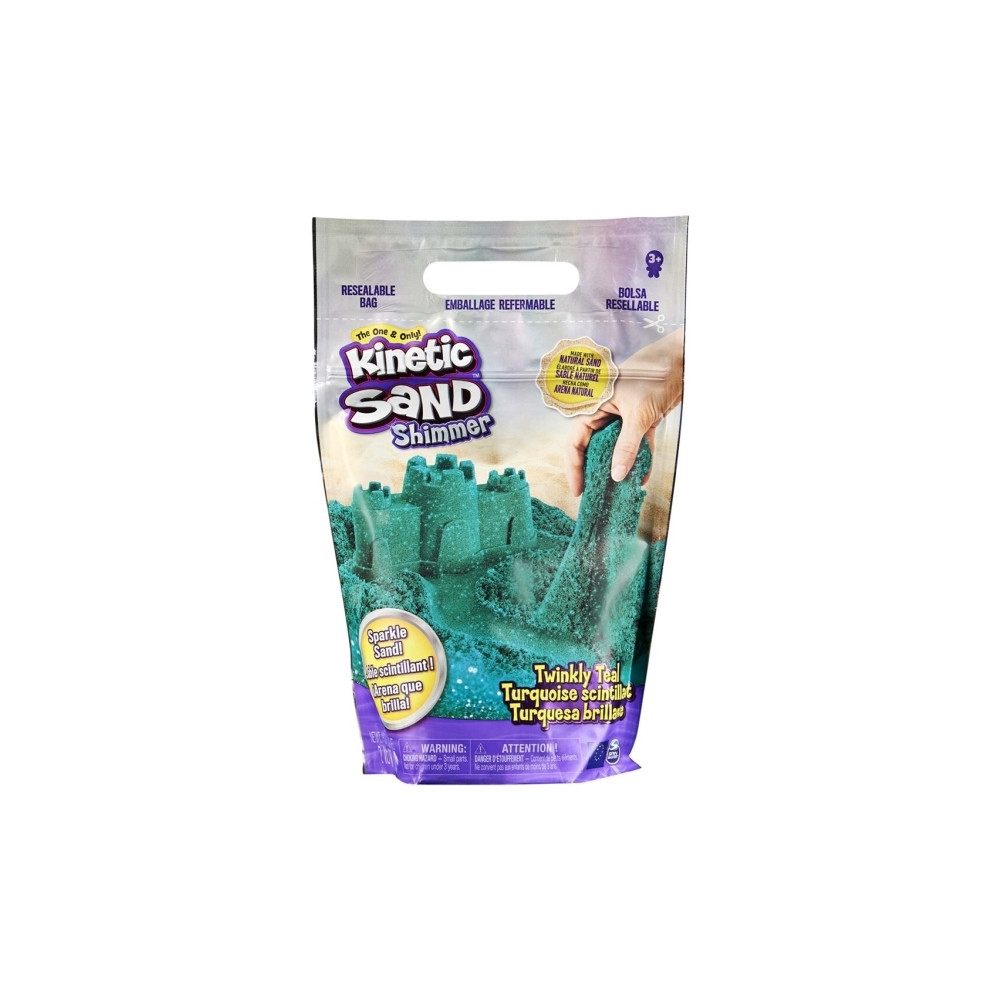 Produktbild för Kinetic Sand KNS RFL 2lb ShmrSd TwinklyTeal GML, Magisk sand...