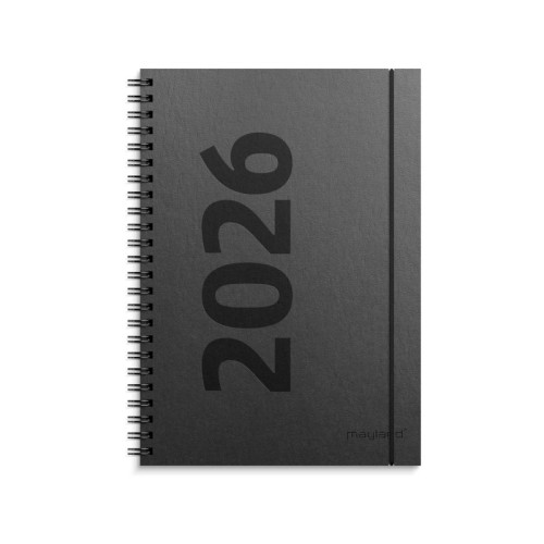 Mayland-Burde A5 veckokalender storformat matt svart återvunnet papper 202...