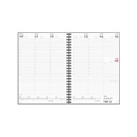 Produktbild för A5 veckokalender storformat matt svart återvunnet papper 202...