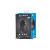 Produktbild för Natec CRAKE 2 - vertikal mus - Bluetooth 5.0, 2.4 GHz - svart