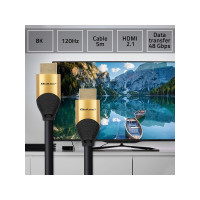 Produktbild för Qoltec GOLD - HDMI-kabel med Ethernet - 5 m
