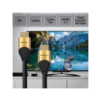 Produktbild för Qoltec GOLD - HDMI-kabel med Ethernet - 5 m