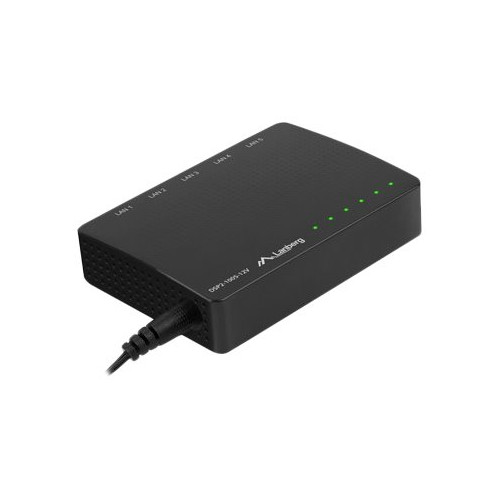 LANBERG Lanberg DSP2-1005-12V - switch - 5 portar - ohanterad