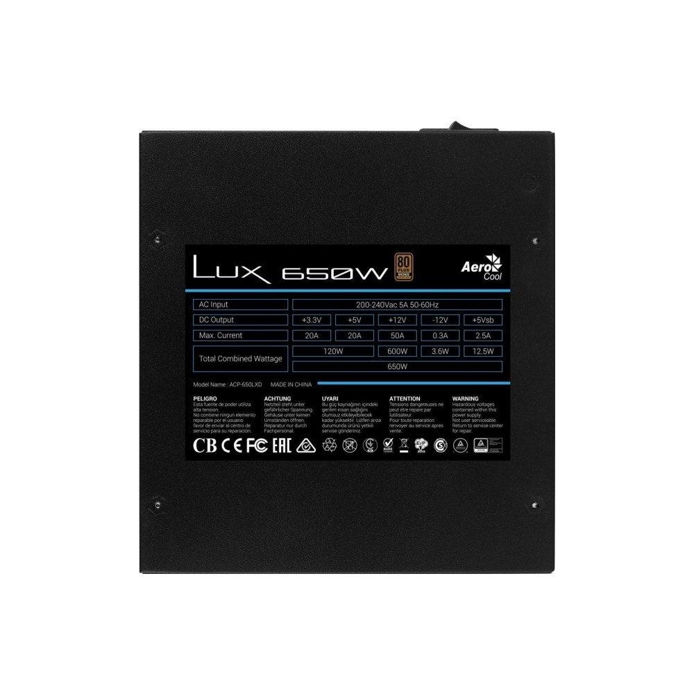 Produktbild för AeroCool LUX 650W - nätaggregat - 650 watt