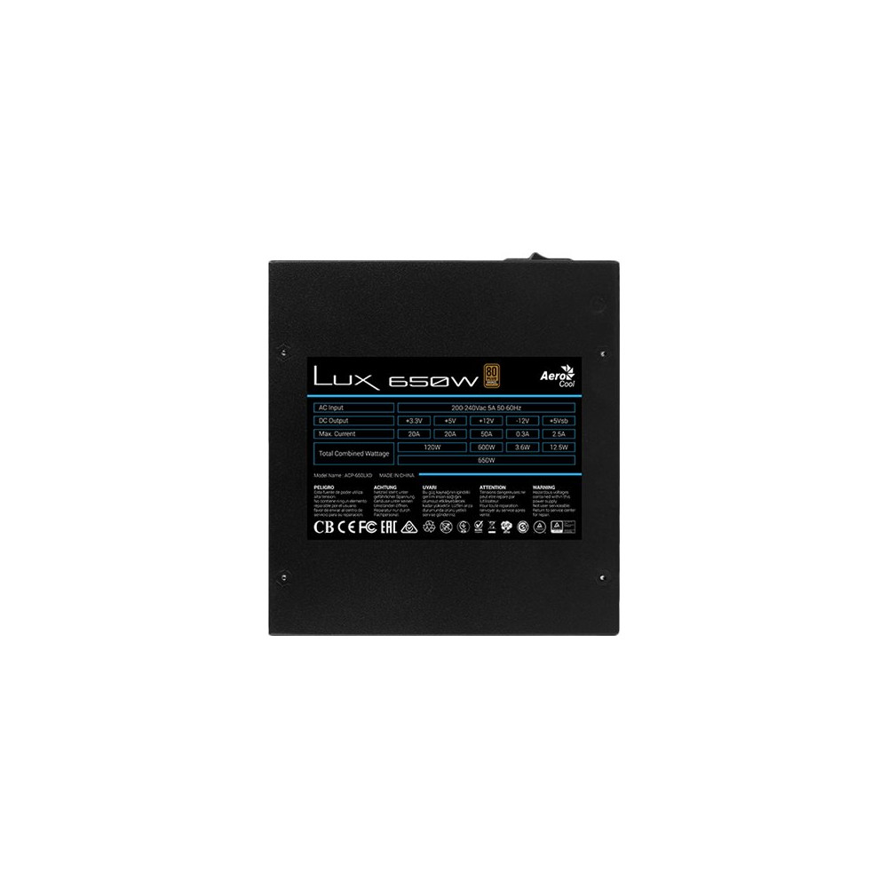 Produktbild för AeroCool LUX 650W - nätaggregat - 650 watt