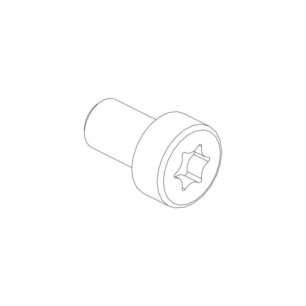 Produktbild för CUBIC cylinderskruv, torx, låg skalle, förpackning med 100 s...