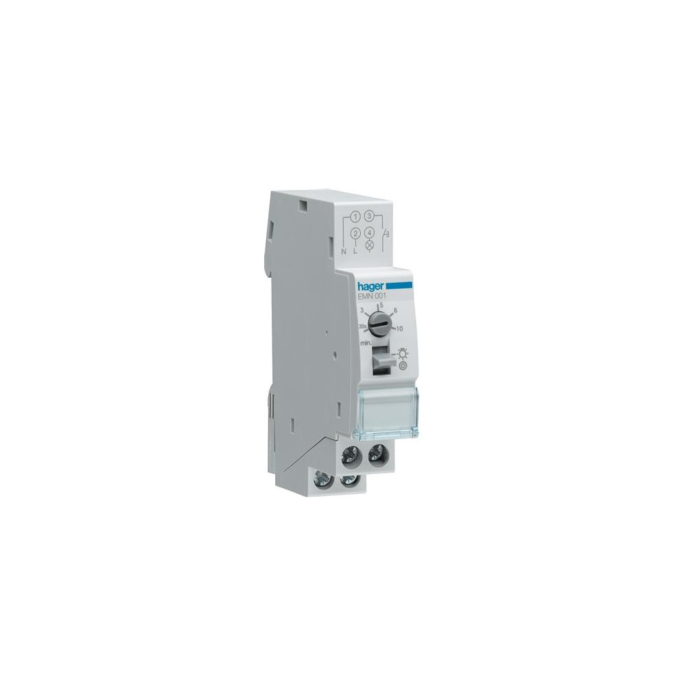 Produktbild för HAGER trapprelä, 1NO 16A, 250VAC, spänning spole 230VAC 50/6...